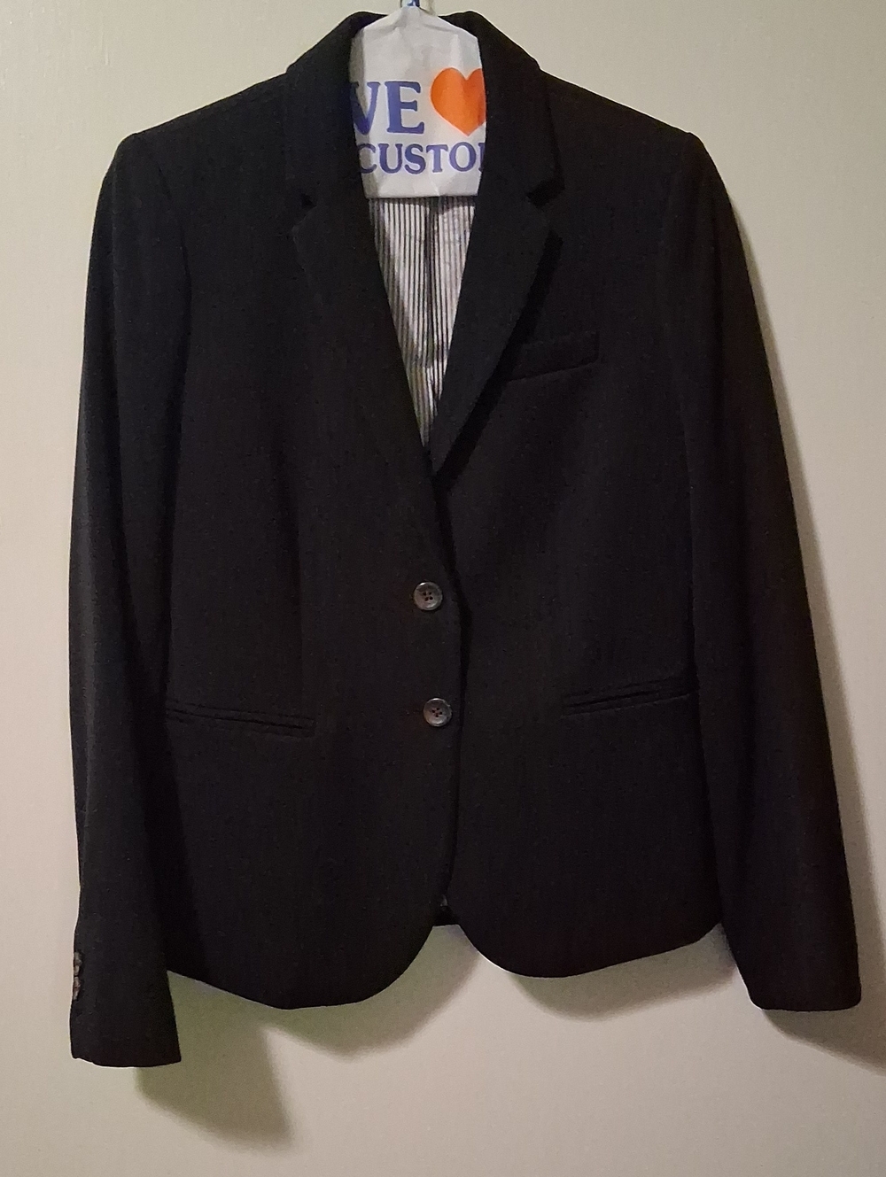 J.Crew NWOT Women's Black Two-Button Tailored Blazer